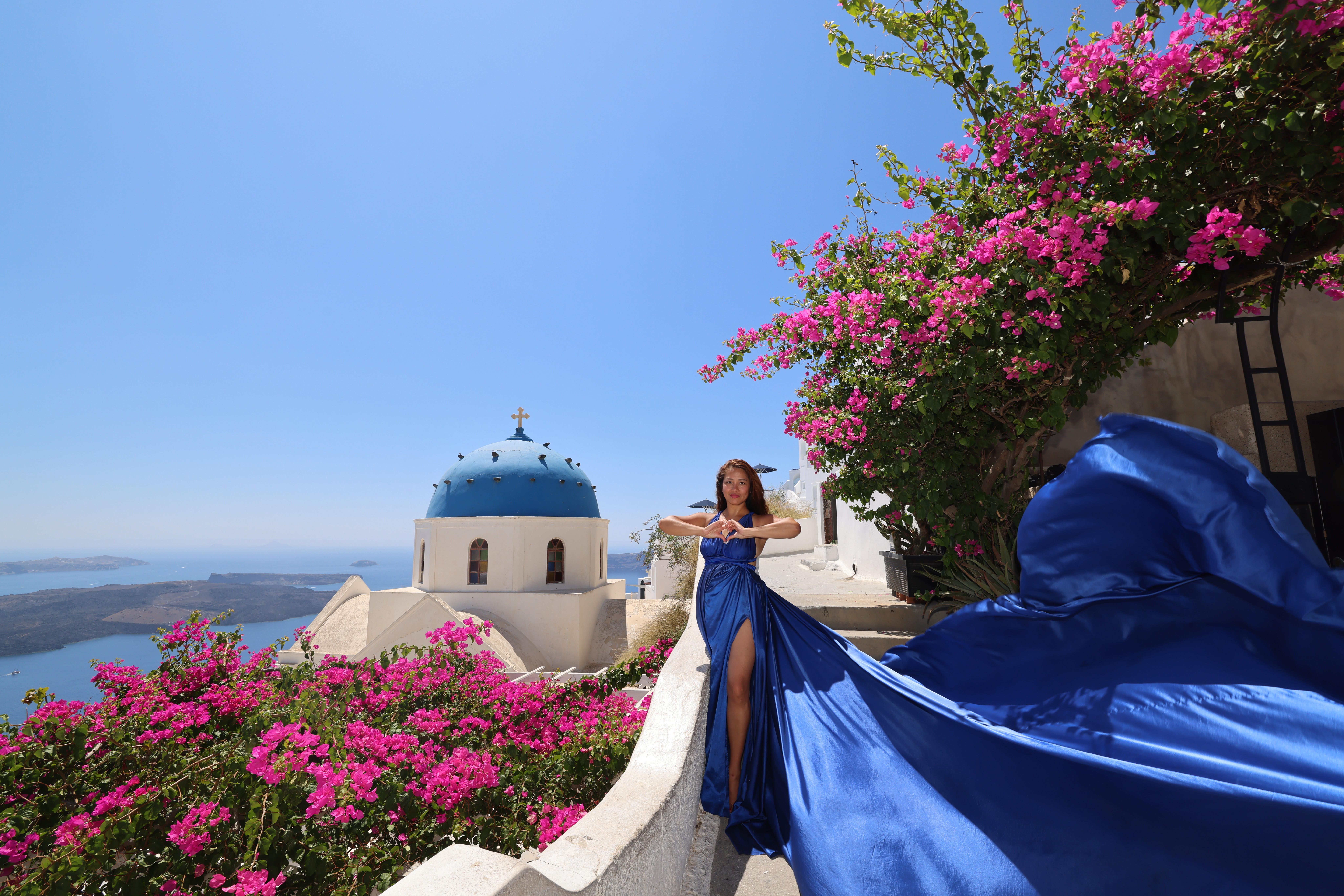 Kellie Sabas Santorini heart Happy ME Collective Greece retreat