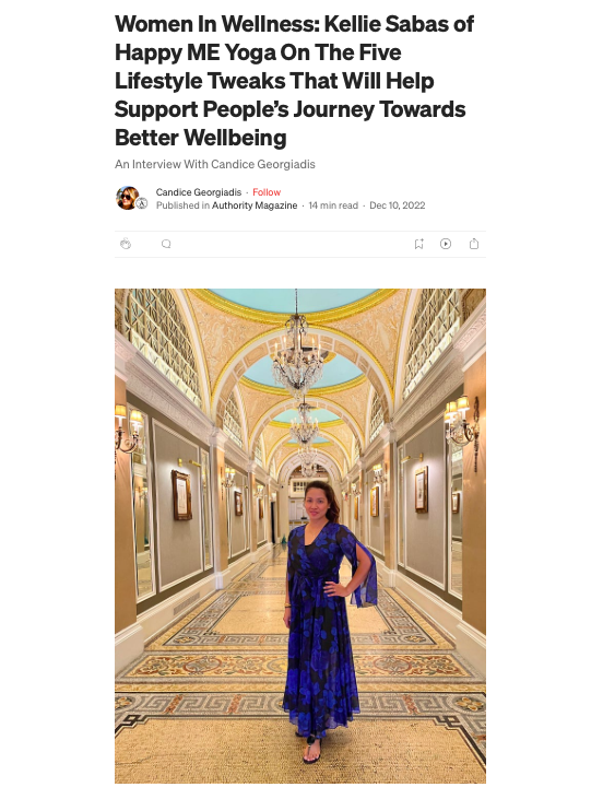 Kellie Sabas featured in Thrive Magazine — Women in Wellness interview