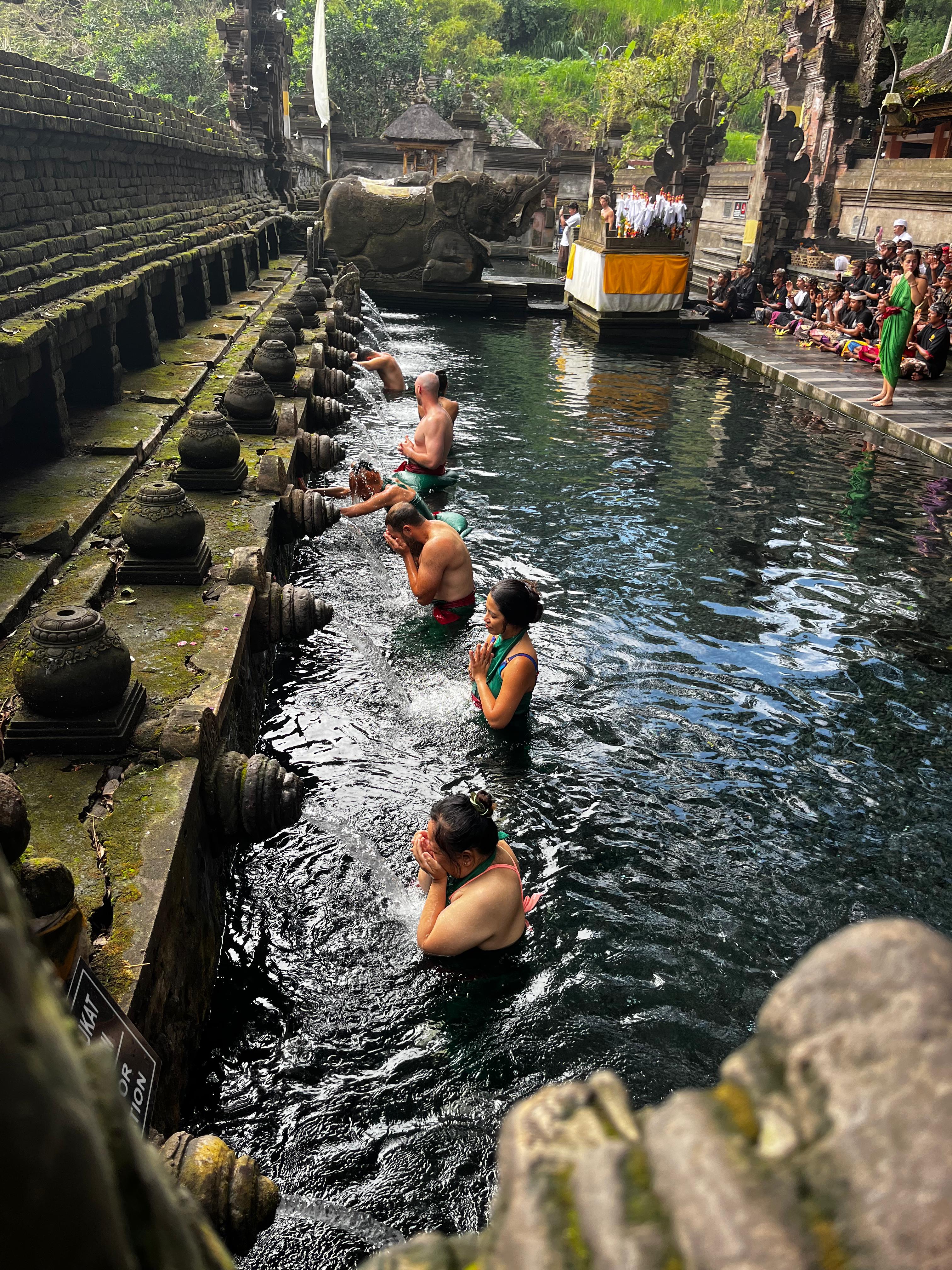 Tirta Empul water temple blessing Bali retreat Happy ME spiritual wellness